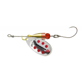 Rotačka Cormoran Bullet Single Hook č.2 4,0g strieborná s červenými bodkami