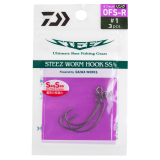 Ofsetové háčiky s krúžkom DAIWA Steez Worm Hook SS OFS-R  č.1/0 3ks/bal.