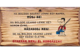 Drevená tabuľka s nápisom