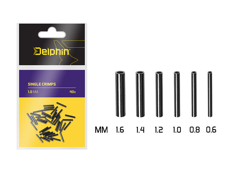 Delphin Single CRIMPS /40ks 0.6mm