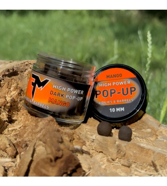 Feedermánia High Power dark Pop-up Boilies & Barrels 10mm Mango