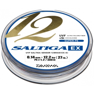 Šnúra Daiwa Saltiga 12 Braid EX+SI multi-color 300m 0,16mm