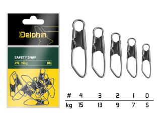 Karabínka Safety snap DELPHIN / 10ks #1/7kg