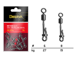 Rýchloobratlík s poistkou Delphin Method QuiX / 10 ks #8/19kg