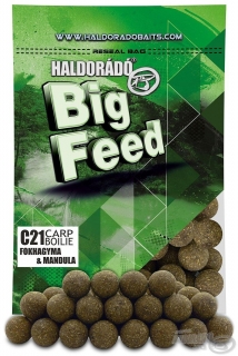 Boilies HALDORADO Big Feed - C21 Boilie - Cesnak - mandľa 800g