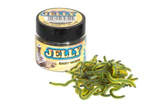 Gumená nástraha Benzar Mix Jelly Baits Baby worm žltý 20ks