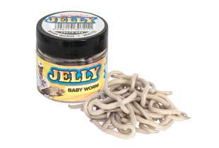 Gumená nástraha Benzar Mix Jelly Baits Baby worm biely 20ks