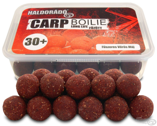 Varené boilies Haldorádó Carp Boilie - Spicy Red Liver 30+mm 400g