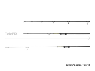 Prút Delphin STALX 300cm/3.00lbs/TeleFIX