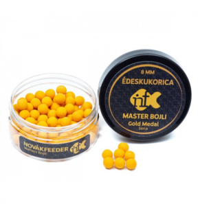 Boilies NovákFeeder Gold Medál Master Boilies 8mm Sladká kukurica