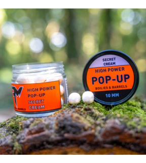 Feedermánia HIGH POWER POP-UP BOILIES & BARRELS 10mm SECRET CREAM