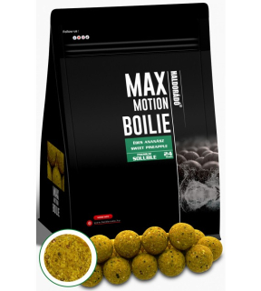 Boilies HALDORÁDÓ MAX MOTION Boilie Premium Soluble - Sladký ananás 24mm 800g