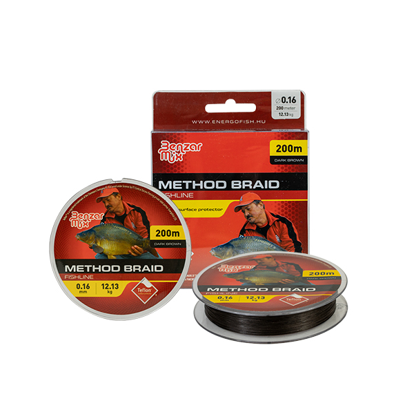Šnúra Benzár Method Braid hnedá- 200m 0,20mm 16,95kg
