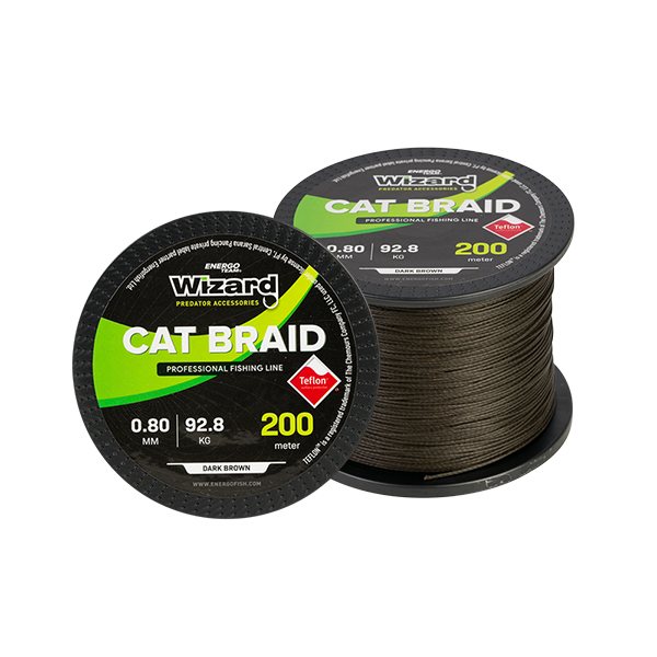 Šnúra Wizard Cat braid tmavo hnedá 0,70mm 72,5kg 200m