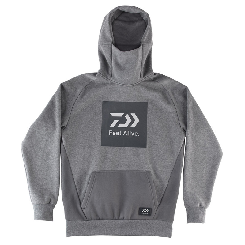 Mikina s logom D-Vec a kapucňou DAIWA D-Vec Snood Hoodie Feel Alive XXL