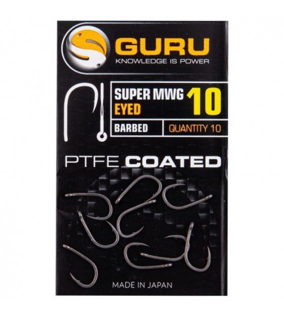 Háčiky GURU Super MWG Size 14 (Barbed/Eyed)