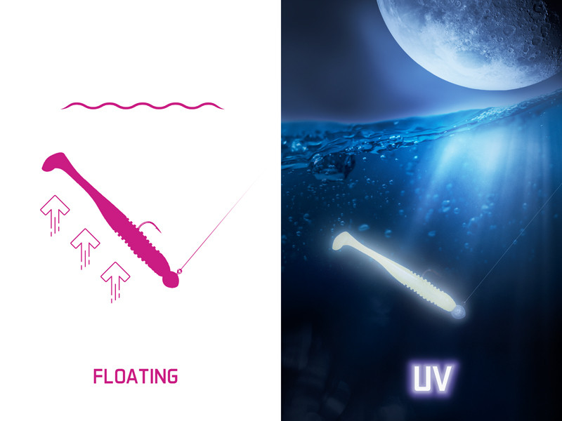 Umelá nástraha Delphin ZANDERA FlexiFLOAT UVs / 5ks 12cm/AGRESOR