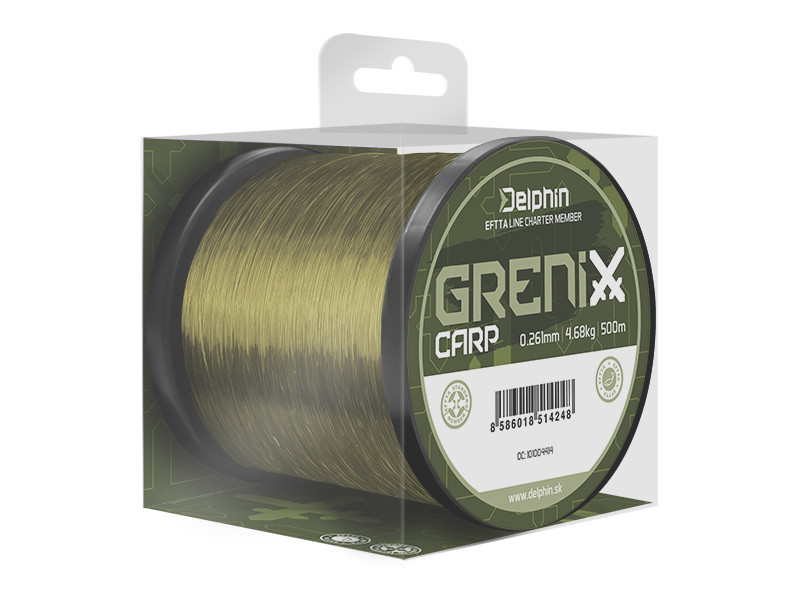 Vlasec Delphin GRENIX Carp / zelená 0,309mm 6,55kg 1000m
