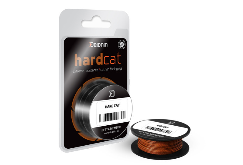 Šnúra Delphin HARD CAT / červeno-hnedá 1,1mm 100,0kg 10m