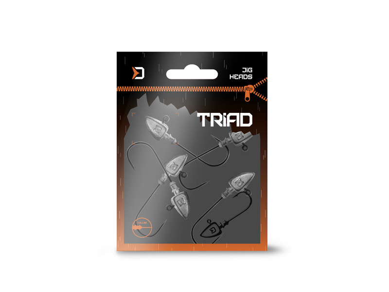 Jigová hlava s golierikom Delphin TRIAD / 5ks 10g-6/0