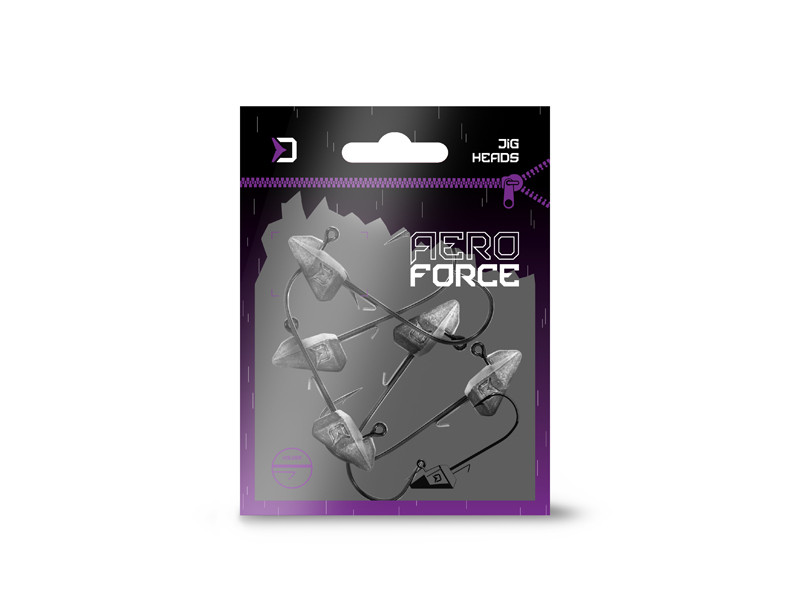 Standup jig s držiakom Delphin AeroFORCE / 5ks 20g-7/0