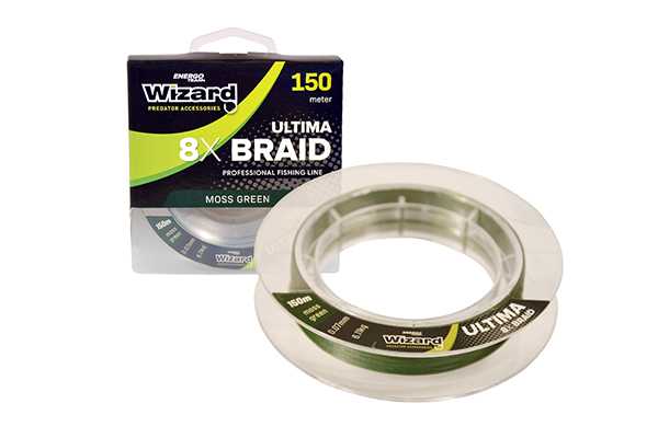 Šnúra Wizard Ultima 8X Braid Moss Green 0,50mm 49,05kg 300m
