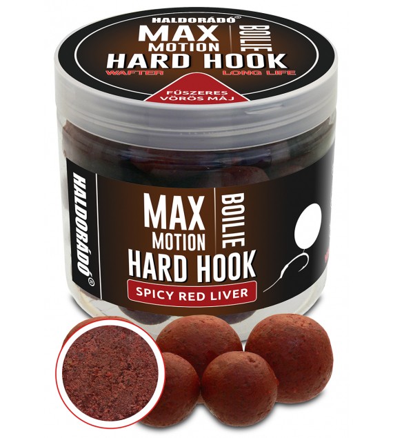 Haldorádó MAX MOTION Boilie Hard Hook Wafter 24, 30 mm - Korenistá Červená Pečeň