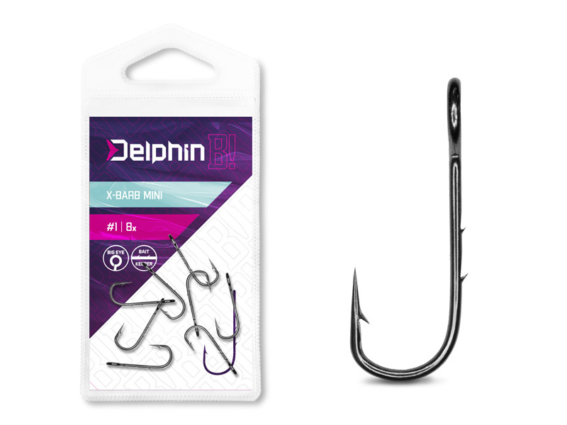 Háčik na čeburašku Delphin B! X-BARB MINI / 8ks veľkosť č.12