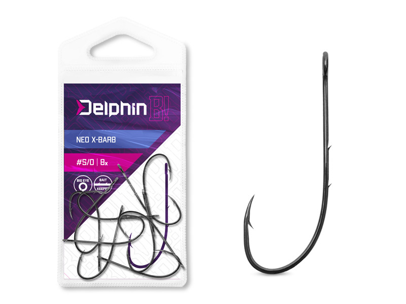 Háčik na čeburašku Delphin B! NEO X-BARB / 8ks veľkosť č.5/0