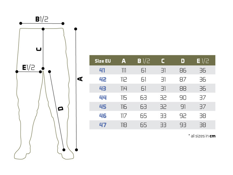 Brodiace nohavice po pás Delphin HRON Pants veľ.47