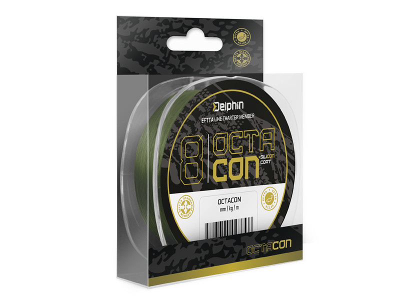 Šnúra Delphin OctaCON / zelená 0,10mm 6,2kg 135m