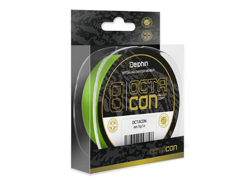 Šnúra Delphin OctaCON / fluo zelená 0,18mm 11,5kg 135m