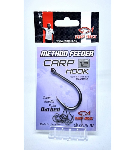 Háčiky TOP MIX Method Feeder Carp Hook Micro Barbed #6