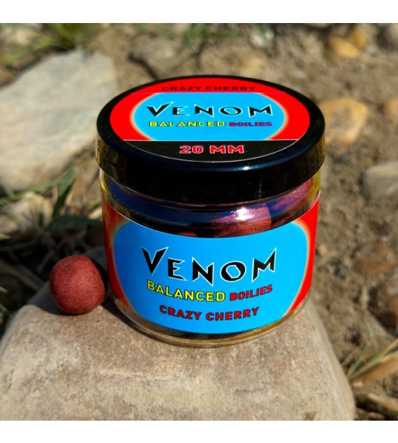 Boilies Feedermánia Venom Balanced Boilies Crazy Cherry 16mm