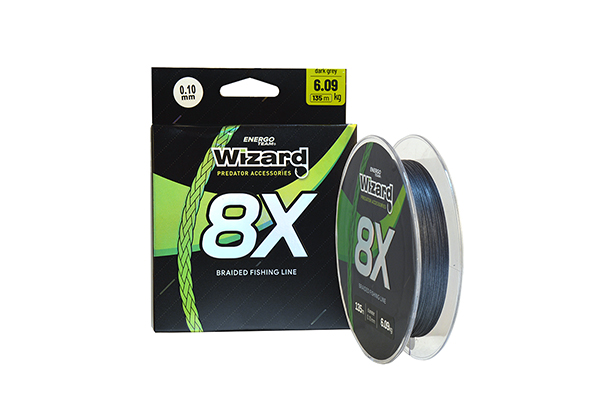 Šnúra Wizard 8X Dark Grey Tmavošedá 0,40mm	40,95kg	135m