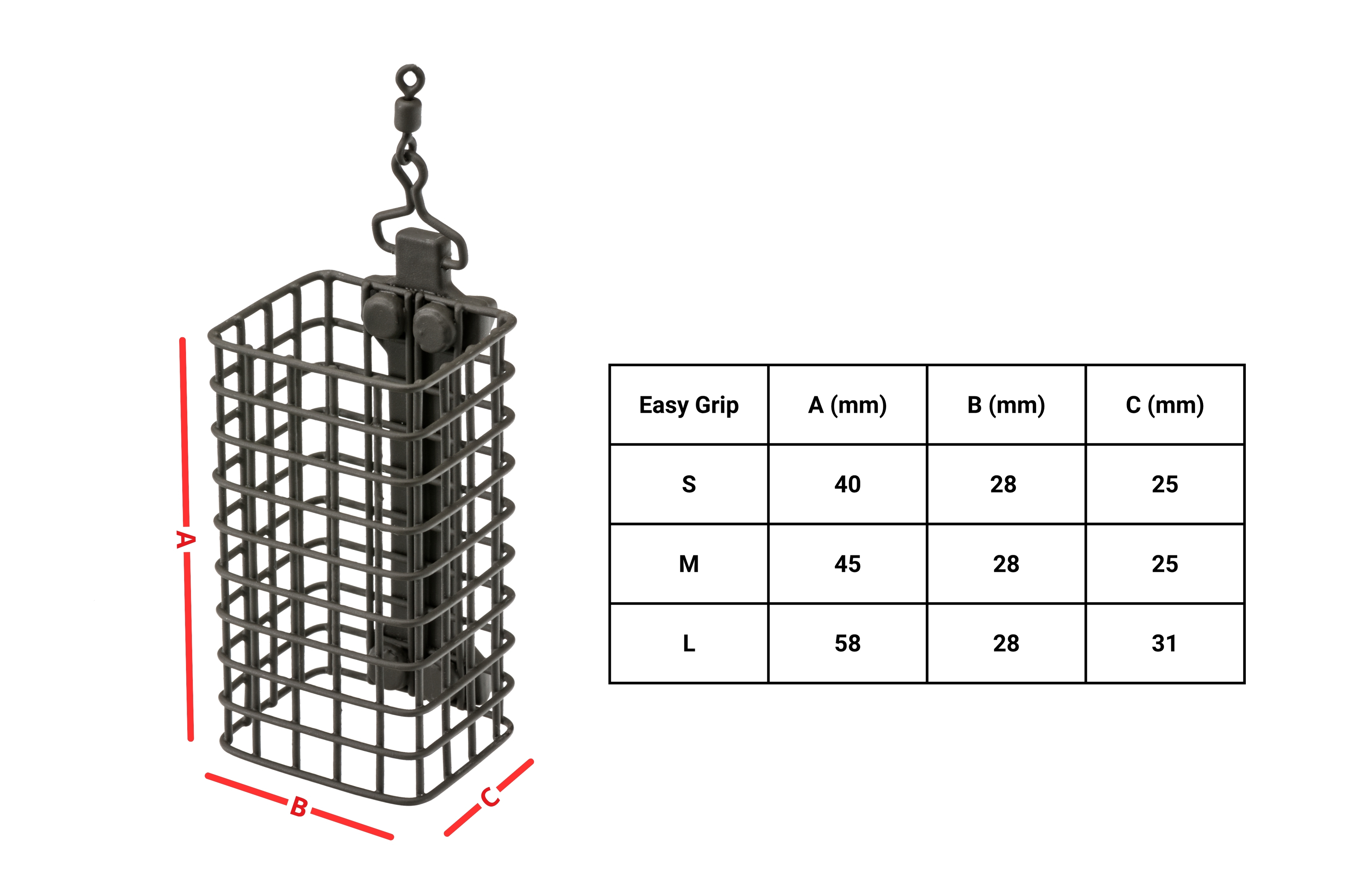 Feederové krmítko MIVARDI EasyGrip square L - 100g