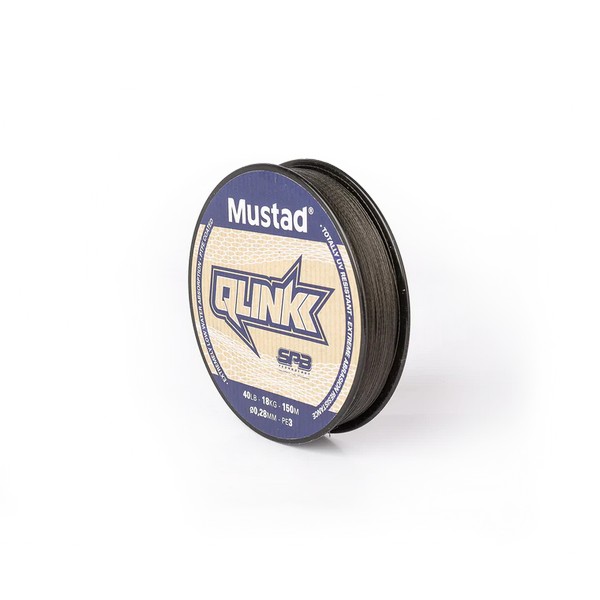 Pletená šnúra Mustad QLink Braid green 0,38 mm	80 lb	300 m