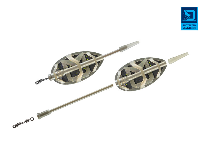 Krmítko bez olova Delphin Method QUIX ECO L / 80g 15ks