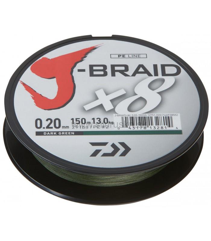 Šnúra Daiwa J-Braid zelená 300m 0,42mm