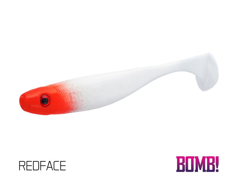 Gumená nástraha DELPHIN  BOMB! Rippa REDFACE  5ks 10cm