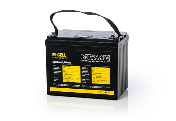 Mivardi Lítiová batéria M-CELL 24V 50Ah + 10A  nabíjačka