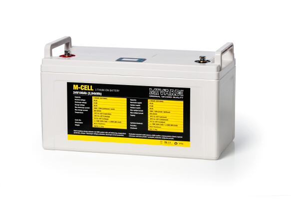 Mivardi Lítiová batéria M-CELL 24V 100Ah + 20A  nabíjačka