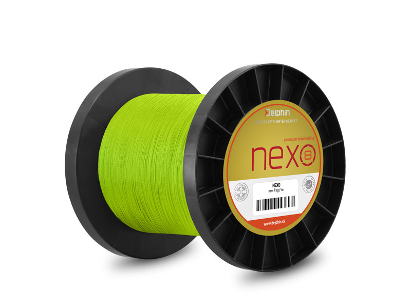 Šnúra Delphin NEXO 8 fluo zelená 1300m 0,10mm 13,6lbs