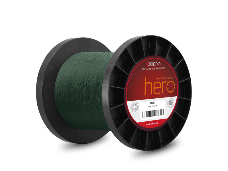 Šnúra Delphin HERO zelená 1000m 0,20mm 29lbs