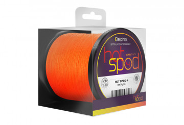 Šnúra Delphin HotSPOD 4 / oranžová 0,14mm 9,10kg 300m