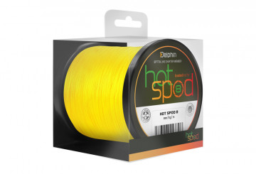 Šnúra Delphin HotSPOD 8 / žltá 0,14mm 9,60kg 300m