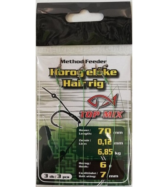 Naviazané háčiky TOP MIX č.háčika 6  šnúra 0,12mm  osteň 7mm 3ks