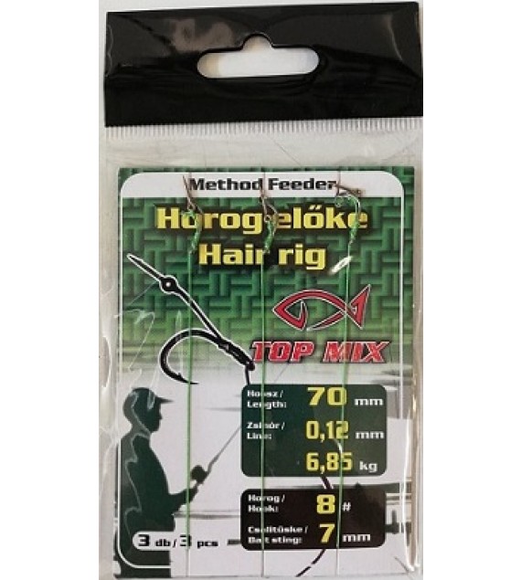 Naviazané háčiky TOP MIX č.háčika 8  šnúra 0,12mm  osteň 7mm 3ks