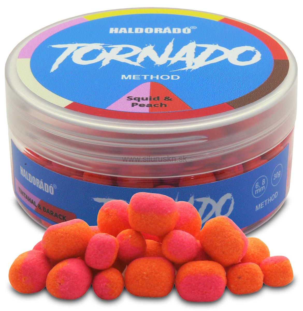 Pelety Haldorádó TORNADO Method 6, 8mm Squid-Peach 30g