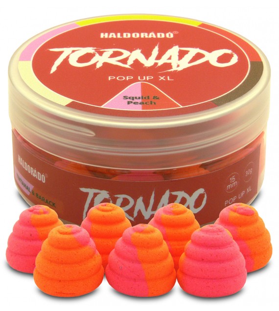 Pelety Haldorádó TORNADO PopUp XL 15 mm - Squid-Peach 30g